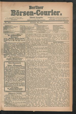 Berliner Börsen-Courier vom 31.07.1885