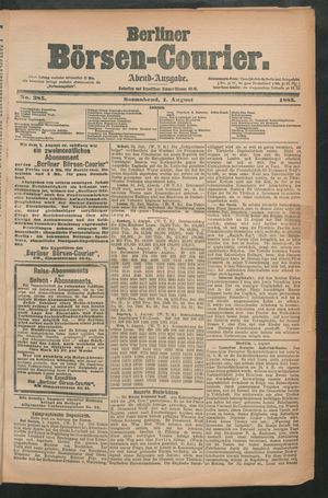Berliner Börsen-Courier vom 01.08.1885