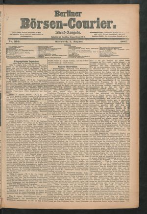 Berliner Börsen-Courier vom 05.08.1885