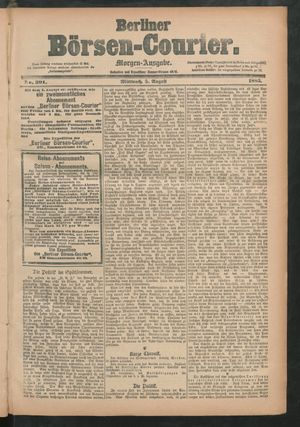 Berliner Börsen-Courier vom 05.08.1885