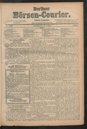 Berliner Börsen-Courier on Aug 8, 1885