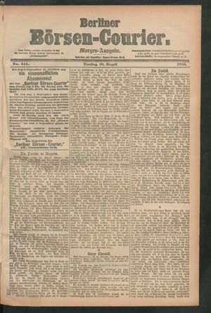 Berliner Börsen-Courier vom 18.08.1885