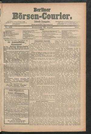 Berliner Börsen-Courier vom 20.08.1885