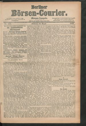Berliner Börsen-Courier on Aug 26, 1885