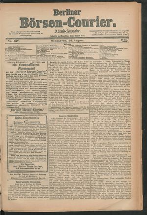 Berliner Börsen-Courier vom 29.08.1885