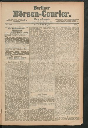 Berliner Börsen-Courier vom 29.08.1885