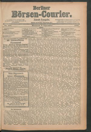 Berliner Börsen-Courier vom 02.09.1885
