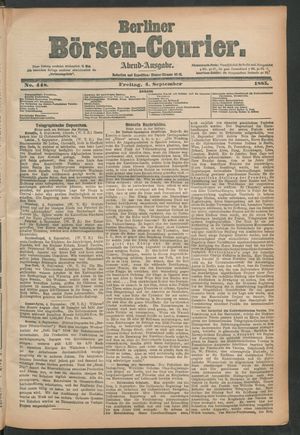 Berliner Börsen-Courier vom 04.09.1885