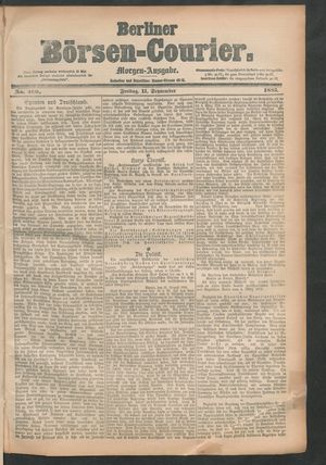 Berliner Börsen-Courier vom 11.09.1885