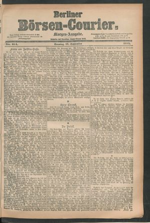 Berliner Börsen-Courier vom 13.09.1885