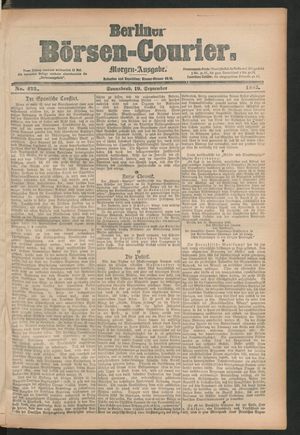 Berliner Börsen-Courier on Sep 19, 1885