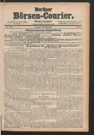 Berliner Börsen-Courier vom 20.09.1885