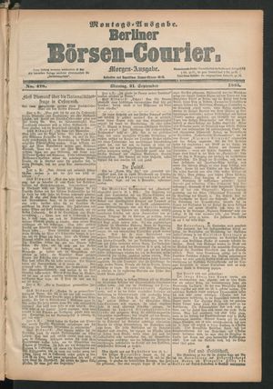 Berliner Börsen-Courier vom 21.09.1885