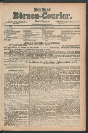 Berliner Börsen-Courier vom 26.09.1885