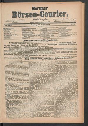 Berliner Börsen-Courier vom 28.09.1885