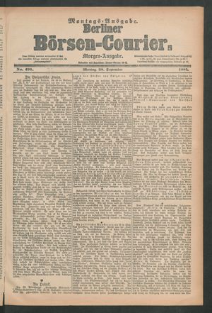 Berliner Börsen-Courier vom 28.09.1885