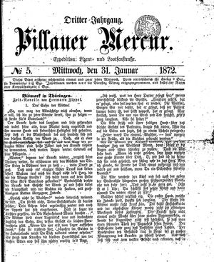 Pillauer Merkur vom 31.01.1872