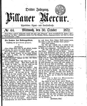 Pillauer Merkur vom 30.10.1872