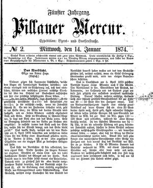 Pillauer Merkur vom 14.01.1874