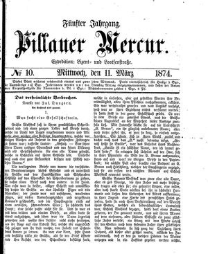 Pillauer Merkur vom 11.03.1874