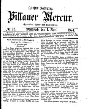 Pillauer Merkur vom 01.04.1874