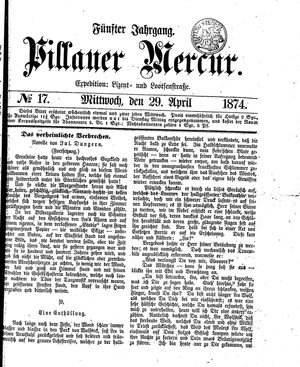 Pillauer Merkur vom 29.04.1874