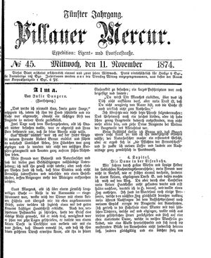 Pillauer Merkur vom 11.11.1874