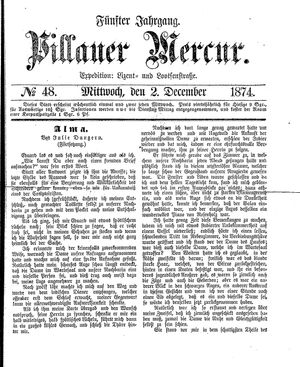 Pillauer Merkur vom 02.12.1874