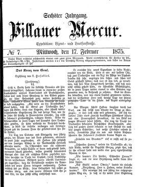 Pillauer Merkur vom 17.02.1875