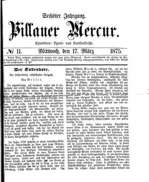 Pillauer Merkur vom 17.03.1875