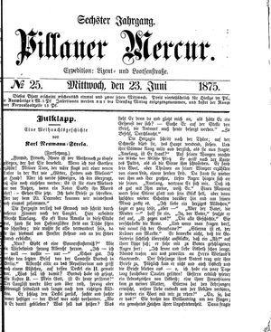 Pillauer Merkur vom 23.06.1875
