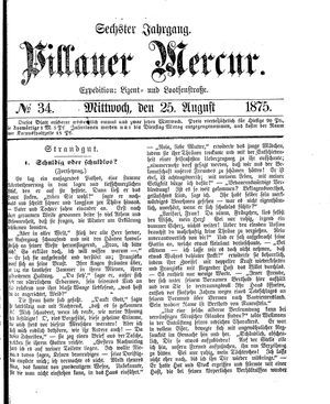 Pillauer Merkur vom 25.08.1875