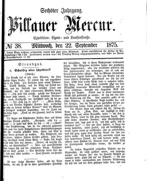 Pillauer Merkur vom 22.09.1875