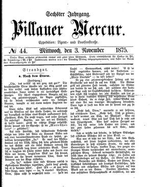 Pillauer Merkur vom 03.11.1875