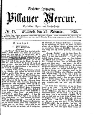 Pillauer Merkur vom 24.11.1875
