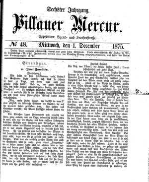 Pillauer Merkur vom 01.12.1875