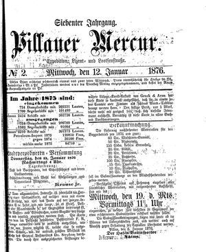 Pillauer Merkur vom 12.01.1876