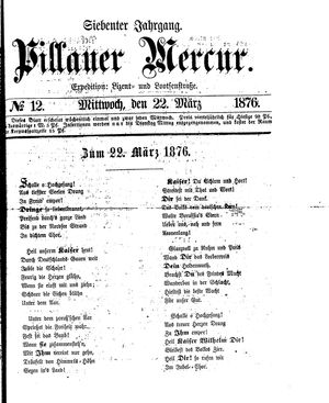 Pillauer Merkur vom 22.03.1876