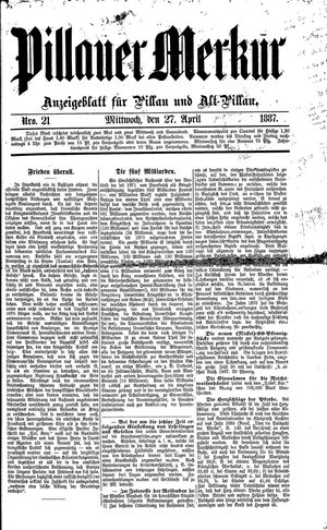 Pillauer Merkur vom 27.04.1887