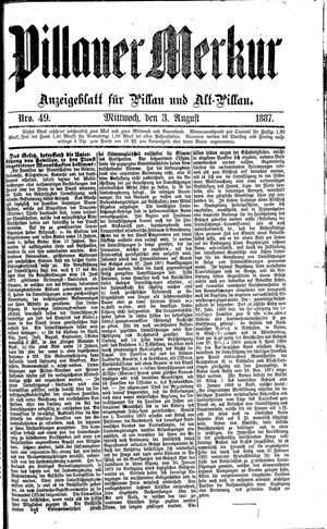 Pillauer Merkur vom 03.08.1887