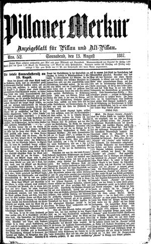 Pillauer Merkur vom 13.08.1887