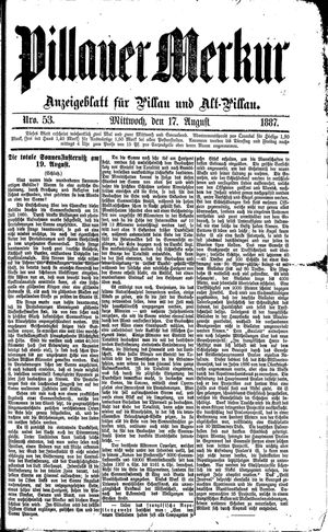 Pillauer Merkur vom 17.08.1887