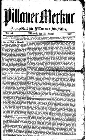 Pillauer Merkur vom 31.08.1887