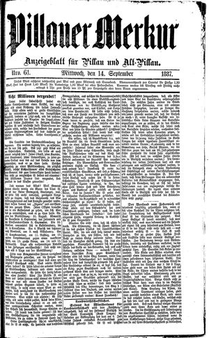 Pillauer Merkur vom 14.09.1887