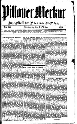 Pillauer Merkur vom 01.10.1887
