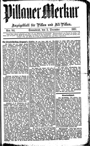 Pillauer Merkur vom 03.12.1887