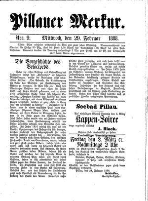 Pillauer Merkur vom 29.02.1888