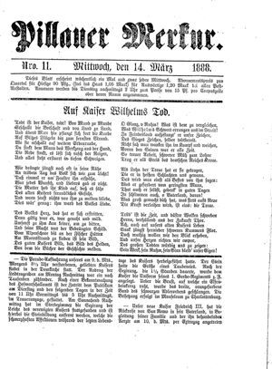 Pillauer Merkur vom 14.03.1888