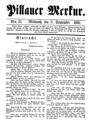 Pillauer Merkur vom 11.09.1889