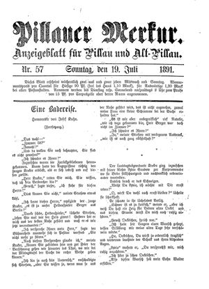 Pillauer Merkur vom 19.07.1891